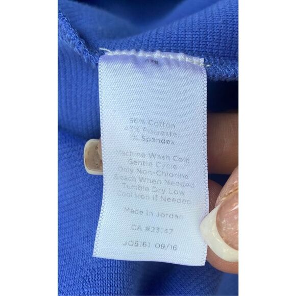 Talbots Funnel Neck Button Back 3/4 Length Sleeves Periwinkle Blue Size 2X - Picture 10 of 10